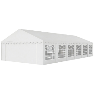 Outsunny 20' x 40' Party Tent, Outdoor Canopy Tent with Removable Sidewalls, 12 Windows for Parties, Wedding, Events, BBQ, White