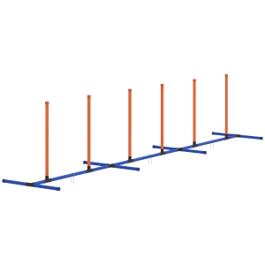 PawHut Dog Agility Training Equipment Adjustable Poles for Dog Agility Course with Carry Bag