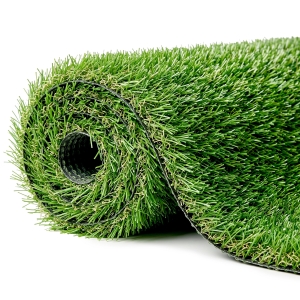 Outsunny 10' x 3' Artificial Grass Turf, Easy-Clean Indoor Outdoor Rug with Drainage Holes, Cut-to-Fit Fake Grass Turf Mat, 1.2" Thick Dogs Pet Synthetic Lawn Carpet for Landscape Backyard Patio