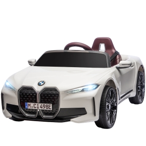 Aosom 12V Electric Car for Kids with 2.4G Remote Control, Suspension, White
