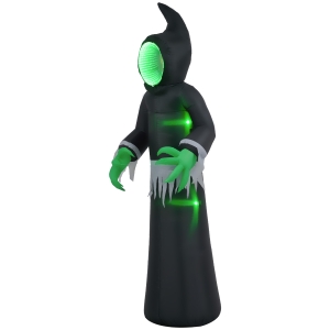 HOMCOM 8ft Inflatable Halloween Mirror Face Ghost, Blow Up LED Display for Garden Indoor Outdoor