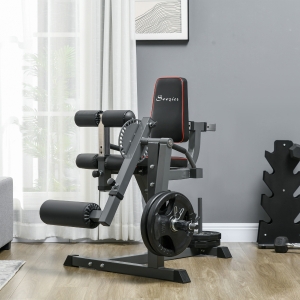Soozier Leg Extension Machine Adjustable Leg Extension and Curl Machine with Plate Loaded for Leg Extension
