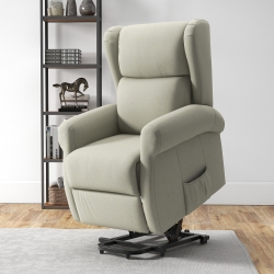 HOMCOM Wingback Lift Chair for Elderly, Power Chair Recliner with Footrest, Remote Control, Side Pockets, Cream White