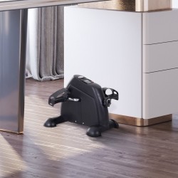 Soozier Portable Mini Pedal Exercise Bike Indoor Cycle Fitness Arm Leg w/ LCD Display, Black