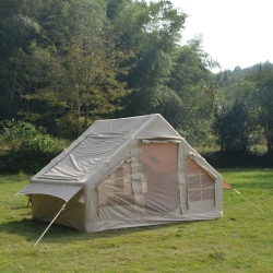 HUGEL CAMP SET Low Type ベージュ Inflatable Camping Tent with High Performance Structure