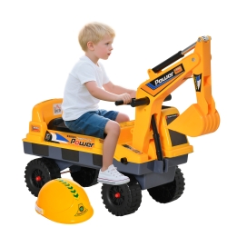 Qaba No Power Construction Ride on Excavator Digger Multi