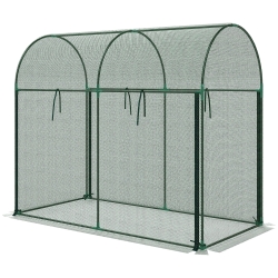 Outsunny Crop Cage, 6' x 3' x 5' Large Plant Protection Tent with Zippered Door, Outdoor Garden Cage, Green