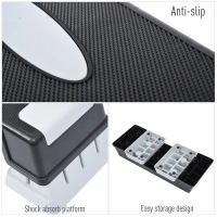 Soozier Aerobic Stepper 3-Level Riser Fitness Cardio Workout Steps 4.7" - 6.7" - 8.7"(m-7)