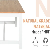 HomCom Expandable Folding Kitchen Dining Table with Elegant Natural Wood Design & Sturdy Construction - Natural(m-5)