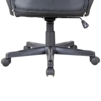 Vinsetto Executive PU Leather Rocking Office/ Gaming Chair Adjustable Padded Seat with Wheels Black/White(m-7)