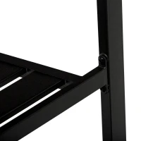 Outsunny 5-Piece Outdoor Patio Square Table Dining Set with 4 Stackable Chairs, Durable Steel Design, & Middle Umbrella Hole of 1.65'' or 1.5''(m-14)