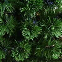 HOMCOM 5 Feet Prelit Artificial Christmas Tree with Fiber Optic LED Light, Holiday Home Xmas Decoration, Green(m-11)