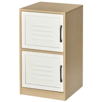 Vinsetto Storage Cabinet Organizer with 2 Doored Shelves Home Office File Cabinet Natural White(m-2)