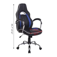HOMCOM High Back Racing Style Ergonomic Gaming Chair - Blue / Black(m-4)