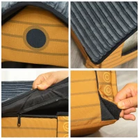 PawHut Heated Cat House Condo, Foldable Enclosed Pet House with Heating Pad for Cats or Small Dogs, Use for Indoor or Covered Outdoor Areas, Log Cabin Design(m-11)