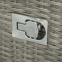 Outsunny Patio PE Rattan Wicker Chaise Lounge Chair Outdoor 5-Position Adjustable Recliner Lounge Furniture w/ Cushion for Garden Poolside Balcony Deep Grey(m-9)