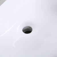 Kleankin Rectangular Undermount Vessel Sink Porcelain Ceramic Bathroom Vanity Sink Art Basin - Glossy White(m-6)