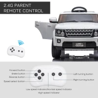 Aosom 12V Battery Kids Landrover Discovery Ride On Toy with Remote Control, Bright Headlights, & Working Suspension(m-7)