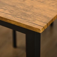 HOMCOM 5 Piece Modern Industrial Dining Table and Chairs Set for Small Space, kitchen, Dining room, Dark Walnut(m-12)