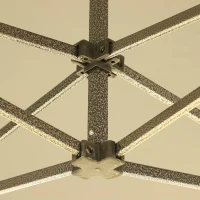 Outsunny 10' x 15' Pop Up Canopy Gazebo with 3-Level Adjustable Height, Wheeled Roller Bag, UV Fighting Roof, Grey(m-10)