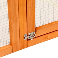 PawHut Outdoor Cat House Big Catio Wooden Feral Cat Shelter Enclosure with Large Spacious Interior, 6 High Ledges, Weather Protection Asphalt Roof, 71" L, Orange(m-15)