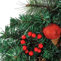 Open Box HOMCOM 2' White LED Artificial Christmas Holiday Door Wreath(m-10)