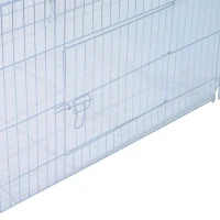 PawHut Small Animal Enclosure Rabbit Pet Bunny Metal Cage Outdoor 86.5" x 40.5" x 40.5"(m-13)