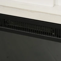 HOMCOM 45.25" W x 36.5" H Electric Fireplace Mantel TV Stand, Media Console Center Cabinet with 2 Cabinets with 2 Adjustable Shelves, and Remote Control, White(m-18)