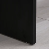 HOMCOM Modern Computer Desk with Drawer, Writing Table with Storage Shelf, Home Office Workstation, Black(m-11)