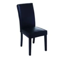 HOMCOM High Back Faux Leather Kitchen & Dining Chair Dinner Seat Black(m-4)