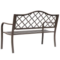 Outsunny Antique Style Cast Iron Outdoor Front Porch Bench(m-7)