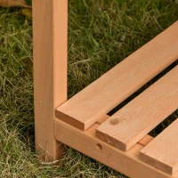 Outsunny Wooden Cold Frame Greenhouse Flower Planter Raised Potted Plant Protection Box with Openable Top & Detachable Shelf, 36" x 20" x 41"(m-12)