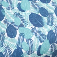 HOMCOM Linen Fabric Dining Chair with Pine Wood Legs and Sponge Padded Cushion, for Living Room, Dining Room, Leaf Pattern(m-10)