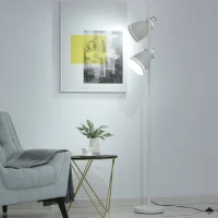 HOMCOM Modern Tree Shape Floor Lamp with 2 Adjustable Lights Round Base Home(m-1)