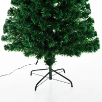 Open Box HOMCOM 6ft Artificial Pre-Lit Fiber Optic Holiday Christmas Tree with 28 LED Lights(m-11)