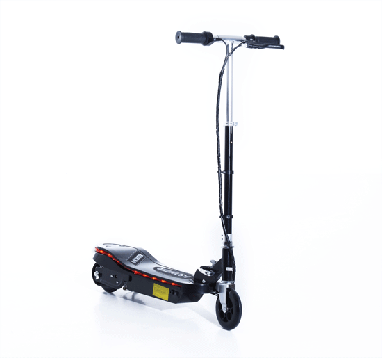 Qaba 120W 33.9"-37.8" Folding E-Scooter Battery Powered Kids Bike w/ Led BK(m-4)