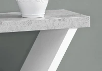 Monarch 36" Architectural Modern Cement-Look Top Angular Storage Base Accent Console Table - White Finish(m-3)
