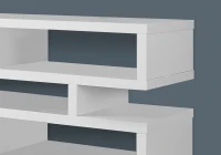 Monarch 48" Contemporary Wood Grain-Look Open Concept Shelf Storage TV Stand Console - White Finish(m-3)