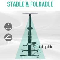 Soozier Desk Exercise Bike Home Office Indoor Recumbent Cycling Rolling with Table Top  LCD Monitor(m-5)