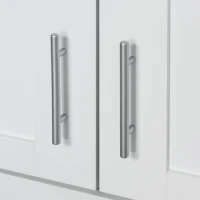 HOMCOM Modern Kitchen Pantry Freestanding Cabinet Cupboard with Doors and Drawer, Adjustable Shelving, White(m-8)