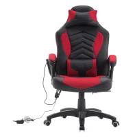 HOMCOM Ergonomic Massage Office Chair Heated Vibrating Swivel Computer Seat with Pillow and Lumbar Support(m-4)