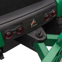 Aosom 12V 7AH Kids Ride On Tractor, Electric Battery Powered Agricultural Toy Car, w/ Back Trailer, Adjustable Speed, 10 LED Headlights, Green(m-10)