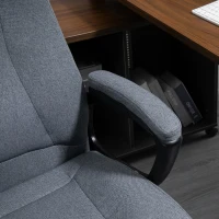 Vinsetto Fabric Home Office Chair, Computer Desk Chair with Tilt Function, Executive Chair with 360° Swivel, Adjustable Height, Padded Armrests and Headrest, Gray(m-13)