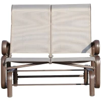 Outsunny Double Seat Glider Garden Bench Rocking Chair Porch Furniture Patio Swing Lounger(m-7)