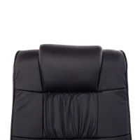 HOMCOM Massaging Faux Leather Recliner Chair and Ottoman Set, Swivel Vibration Massage Lounge Chair with Remote Control for Living Room, Bedroom, or Office, Black(m-15)