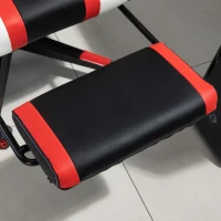 Vinsetto High Back Gaming Chair, Racing Style Ergonomic Computer Desk Chair with Adjustable Height, Retractable Footrest, Headrest and Lumbar Support, Red(m-15)