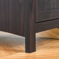 HOMCOM L-Shaped Desk with Hutch, Computer Desk with Drawers, Home Office Corner Desk Study Workstation Table with Storage Cabinets Shelves, Dark Gray(m-14)