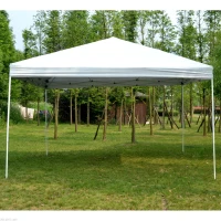 Outsunny 13x13 ft Large Pop Up Tent Outdoor Party Gazebo Patio Sun Shade Instant Canopy Shelter White(m-1)