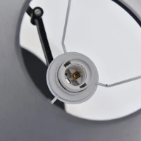 HOMCOM 53.25" Floor Lamp with Table Extendable and Retractable Arm E26 Rubber Wood(m-6)