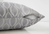Monarch 18" x 18" Wave Pattern Throw Pillow (Set of 2) - Grey(m-3)